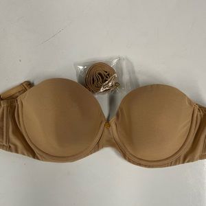 Natori bra underwire strapless adjustable size 32D